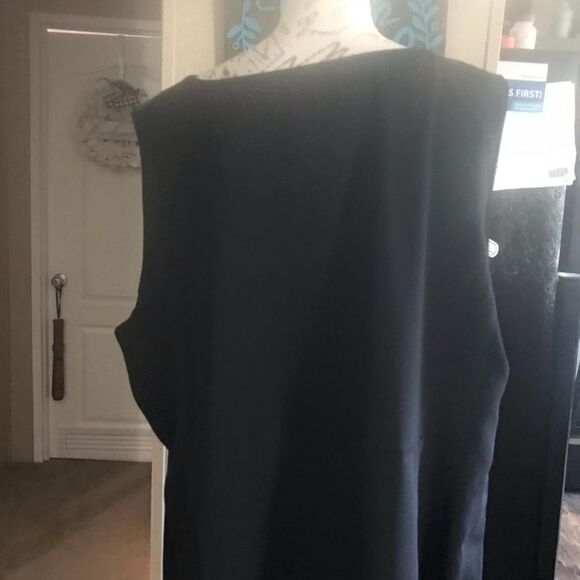 Cato Black Sleeveless Dress Size 24W Imitation Leather - Picture 3 of 9